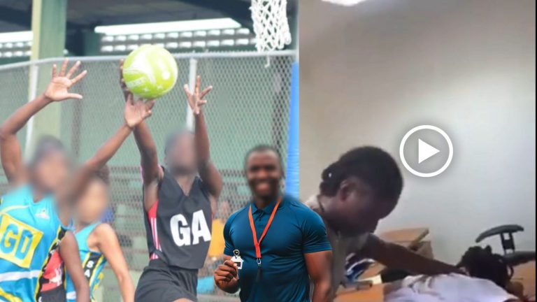 P.E teacher and netball student got caught in the office