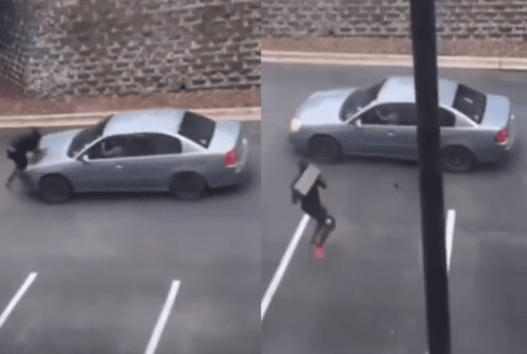Angry Girlfriend Hits Cheating Boyfriend With Car and Crashes into Apartment
