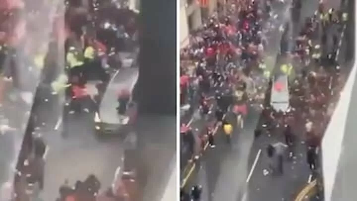 Shock and Panic as Car Ploughs Through Crowd at Liverpool FC Parade